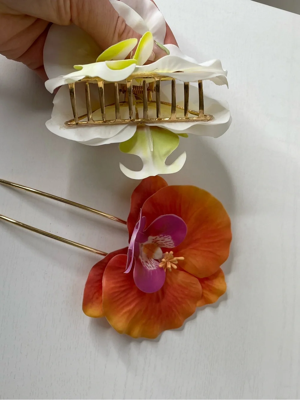 Beach Vacation Hair Accessories, Flower Hair Clips